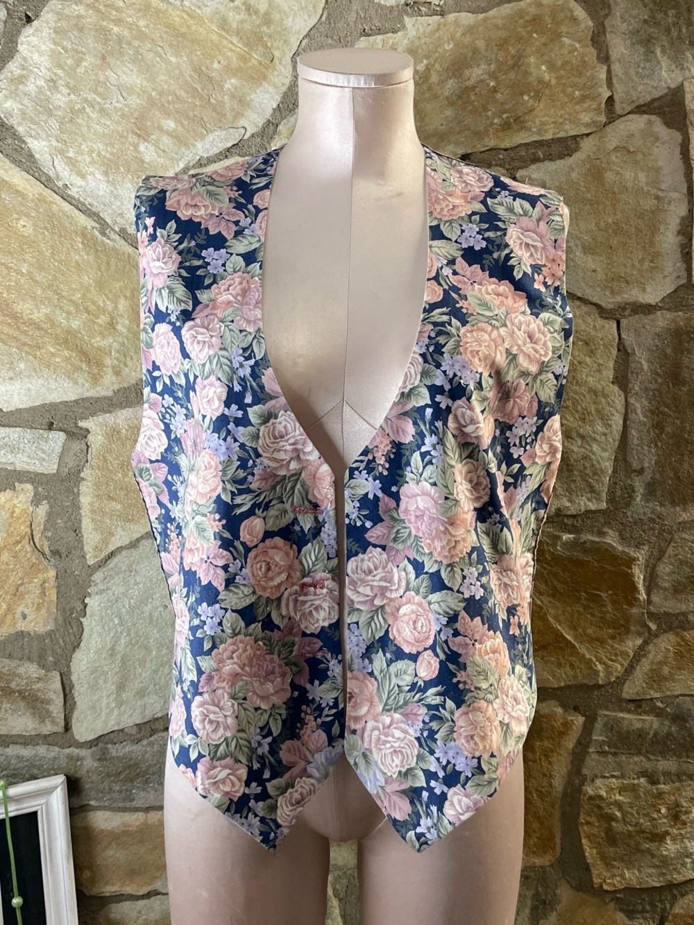✨ Vintage Floral Reversible Handmade Vest ✨